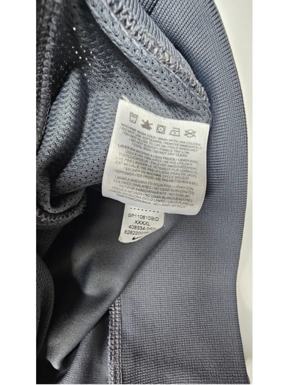 Nike Dri-FIT Track Jacket Men’s 3XL Gray Blue Full Zip Mesh Panel Swoosh
